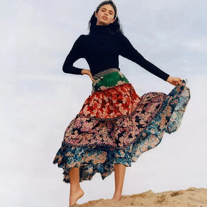 Anthropologie Bhanuni by Jyoti Anarosa Tiered Maxi Skirt (4)